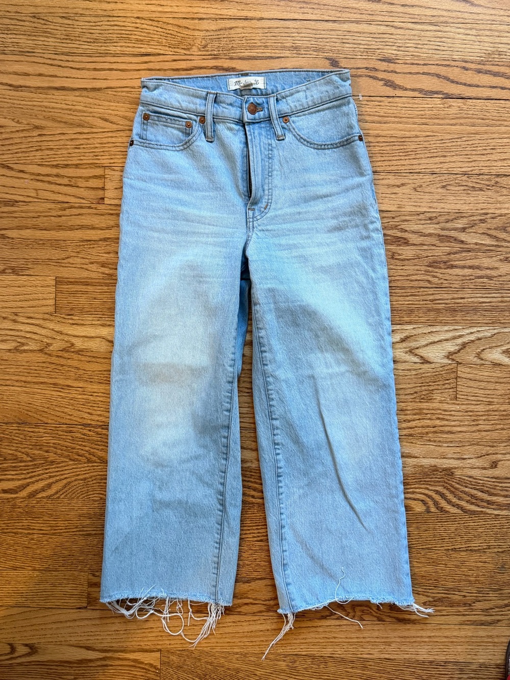 Madewell Wide Leg Cropped Straight Jeans